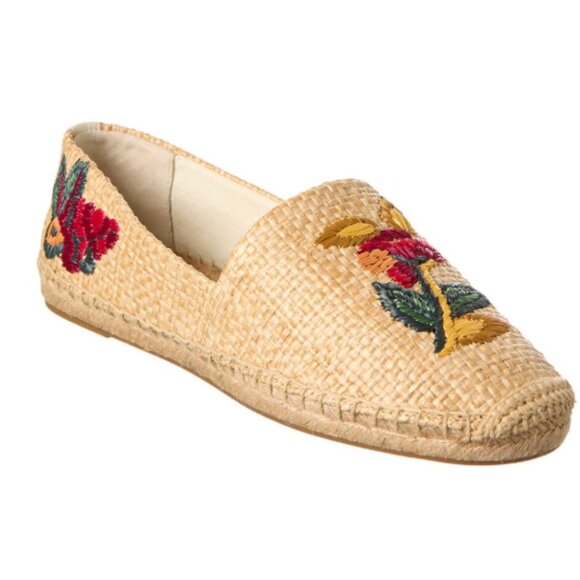 Tory Burch Shoes - NWT Tory Burch Raffia Embroidered Fruit Basket Espadrilles Flat Slip-Ons